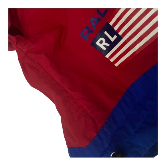 Ralph Lauren Polo Sport Jacket Size 12M - 24M  L XL Colorblock Spell Out Flag - Picture 8 of 14
